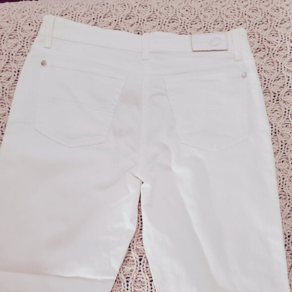 CAMBIO Premium Straight "NORAH" White Flexible Midrise Jeans - Picture 6 of 16